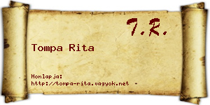 Tompa Rita névjegykártya