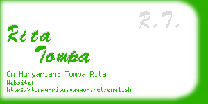 rita tompa business card